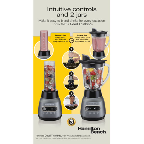 Hamilton Beach® Wave Crusher® Blender 40 oz. Jar & Reviews Wayfair